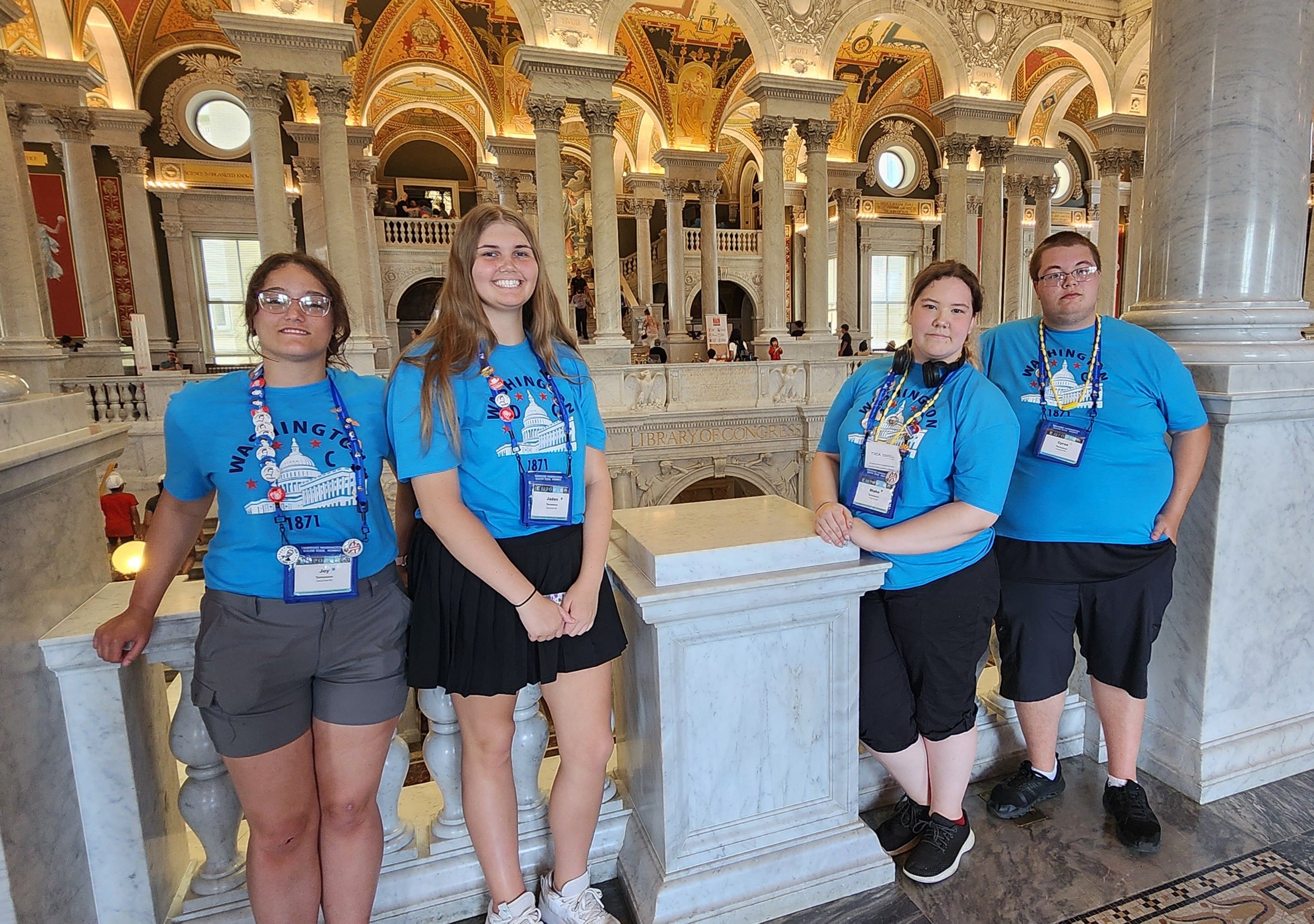 group of kids at the Library of Congress